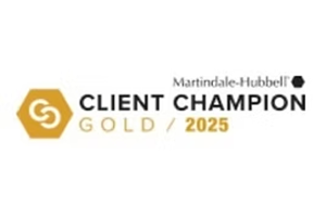 Martindale-Hubbell Client Champion Gold badge